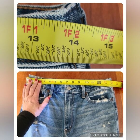 Abercrombie‎ & Fitch Anne High Rise Girlfriend Jean 27/4 Distressed Crop - Picture 9 of 12